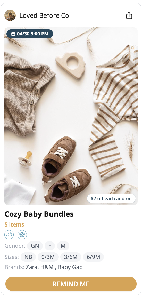 Rummage Collection Card